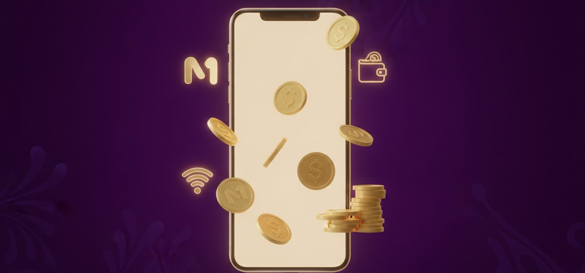 Smartphone with DuitNow and e-wallet coins for online casino Malaysia deposits